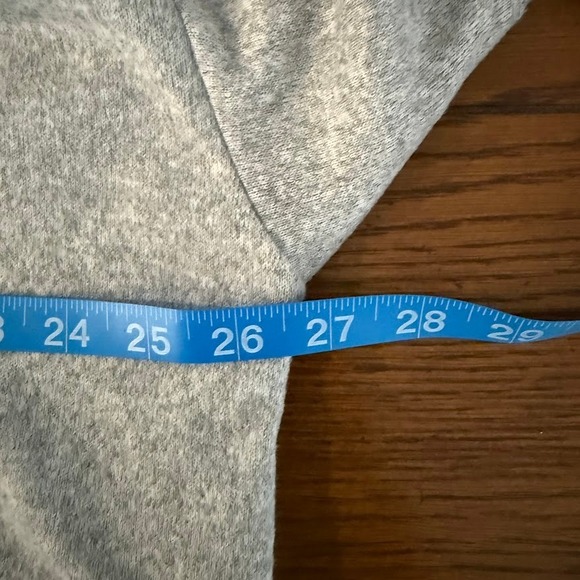 Sunday Gray Black Striped Hoodie Sweater Plus Size 2X V-Neck Pullover - Picture 6 of 7